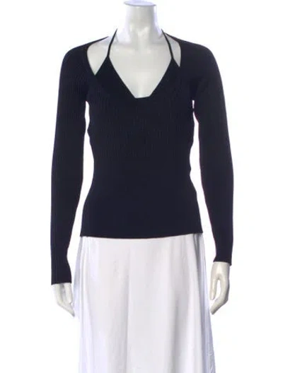 Pre-owned Simkhai V-neck Sweater W/ Tags In Blue