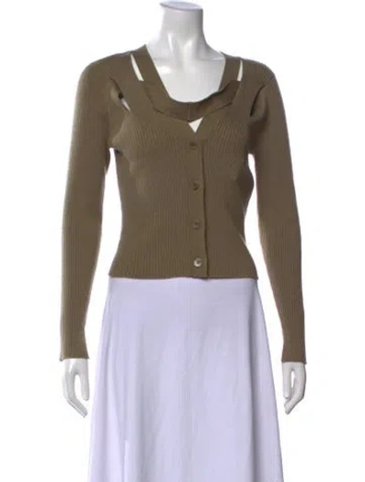 Pre-owned Simkhai V-neck Sweater W/ Tags In Green