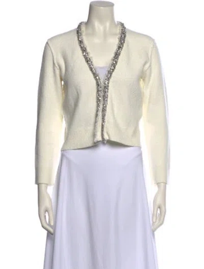 Pre-owned Simkhai V-neck Sweater W/ Tags In White