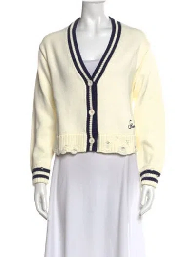 Pre-owned Simkhai V-neck Sweater W/ Tags In Yellow