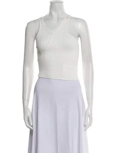 Pre-owned Simkhai V-neck Sweater In White