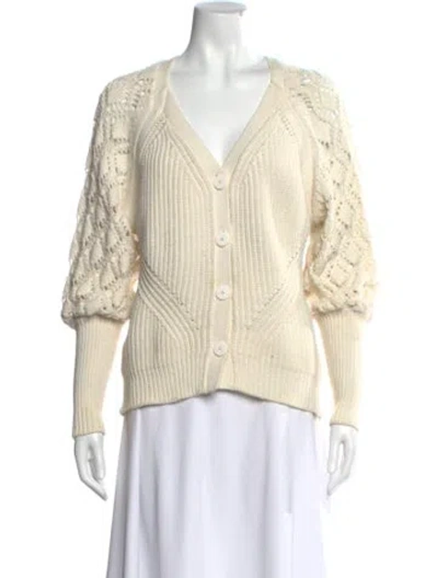 Pre-owned Simkhai V-neck Sweater In White