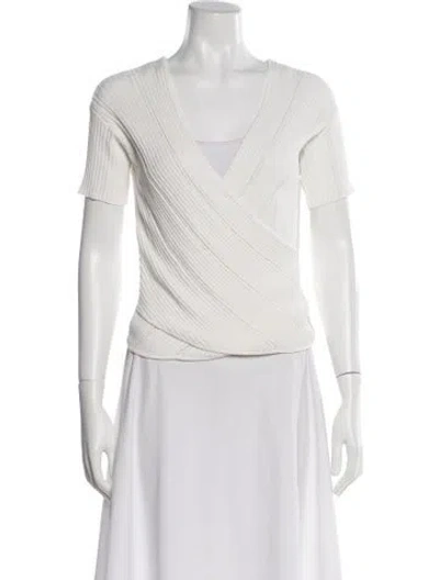 Pre-owned Simkhai V-neck Sweater In White