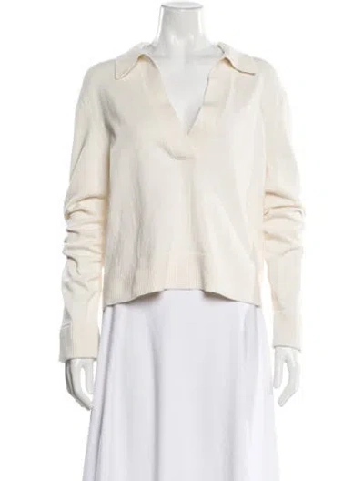 Pre-owned Simkhai V-neck Sweater In White