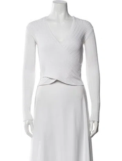 Pre-owned Simkhai V-neck Sweater In White