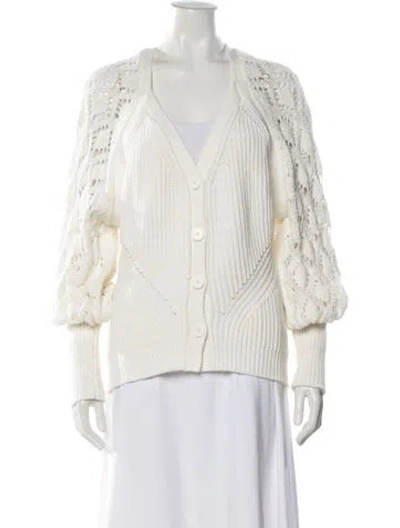 Pre-owned Simkhai V-neck Sweater In White