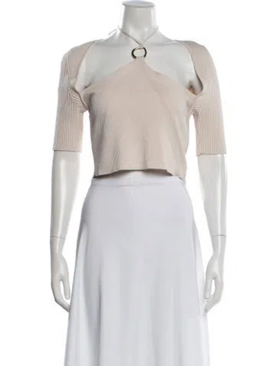 Pre-owned Simkhai V-neck Sweater In White