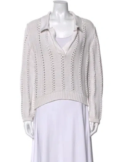 Pre-owned Simkhai V-neck Sweater In White
