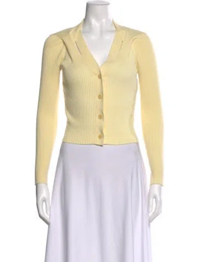 Pre-owned Simkhai V-neck Sweater In Yellow