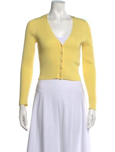 Pre-owned Simkhai V-neck Sweater In Yellow