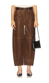 Simkhai Waldon Curved Leg Pant In Brown