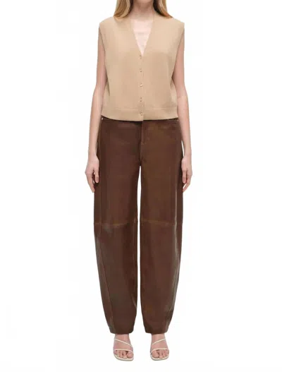 Simkhai Waldon Curved Leg Pant In Cocoa In Brown