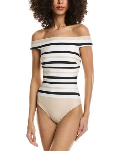 Simkhai Walker Off Shoulder One-piece In Brown