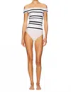 Simkhai Walker Off-the-shoulder One Piece Swimsuit In White