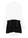 Simkhai Warren Long-sleeve Combo Shirtdress In White