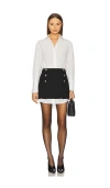 Simkhai Warren Long-sleeve Combo Shirtdress In White
