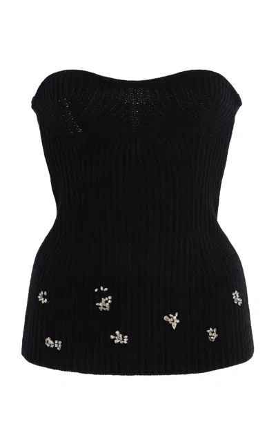 Simkhai Waverlie Wool Tube Top In Black