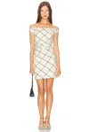 Simkhai Wells Off Shoulder Mini Dress In Multi