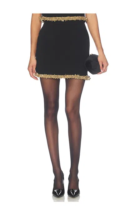 Simkhai Wendy Mini Skirt In Black Gold
