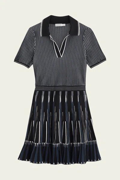 Simkhai Weslee Polo Mini Dress In Midnight Multi