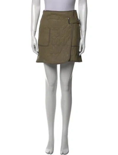 Pre-owned Simkhai Whipstitch Trim Mini Skirt W/ Tags In Green