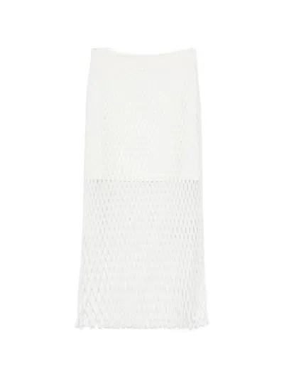 Simkhai White Midi Skirt