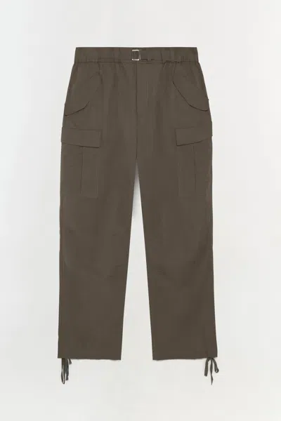 Simkhai Wide Leg Garrett Wide Leg Cargo Pants In Faded Olive