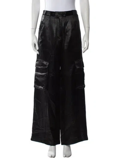 Pre-owned Simkhai Wide Leg Pants In Black
