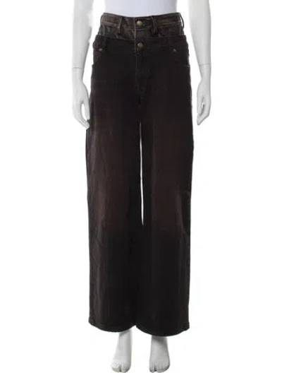 Pre-owned Simkhai Wide Leg Pants In Black