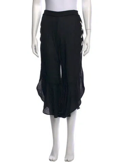 Pre-owned Simkhai Wide Leg Pants In Black