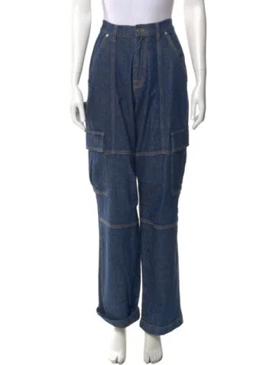Pre-owned Simkhai Wide Leg Pants In Blue