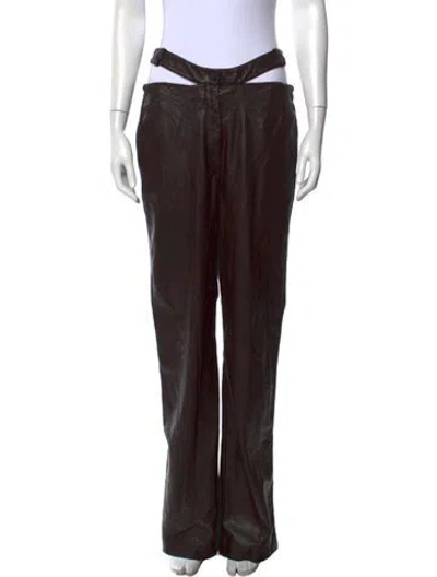 Pre-owned Simkhai Wide Leg Pants In Brown