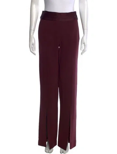 Pre-owned Simkhai Wide Leg Pants In Burgundy