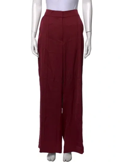 Pre-owned Simkhai Wide Leg Pants In Burgundy