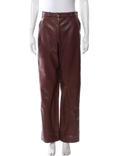 Pre-owned Simkhai Wide Leg Pants In Red