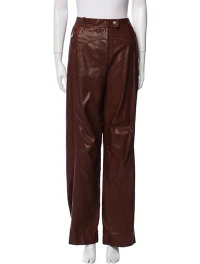 Pre-owned Simkhai Wide Leg Pants In Red