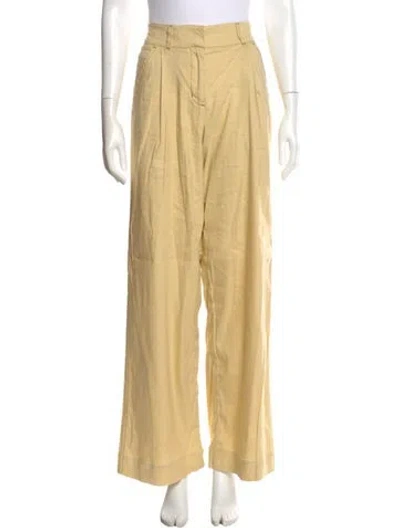 Pre-owned Simkhai Wide Leg Pants In Yellow