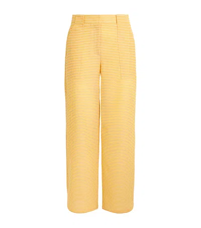 Simkhai Wide-leg Shepard Trousers In Yellow