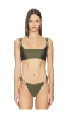 Simkhai Wilda Scoop Neck Tank Bikini Top In Green
