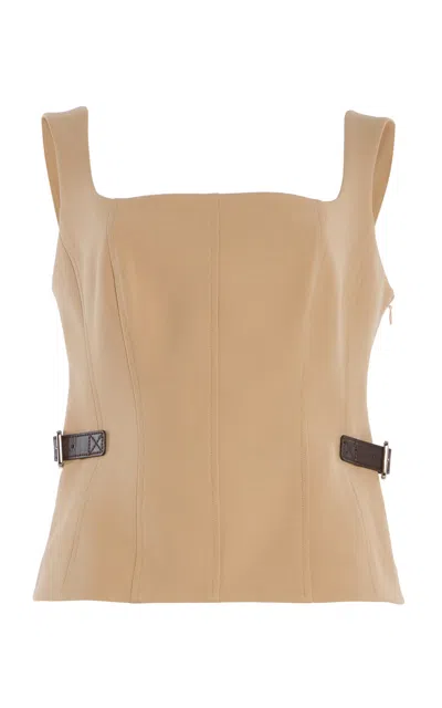 Simkhai Windsor Belted Top In Neutral