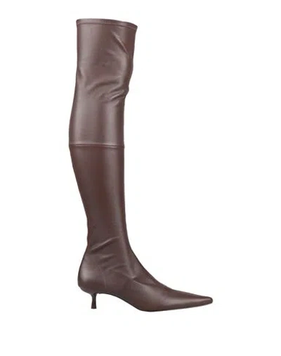 Simkhai Woman Boot Chocolate Brown Size 8 Leather