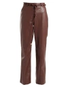 SIMKHAI SIMKHAI WOMAN PANTS CHOCOLATE BROWN SIZE 6 POLYESTER