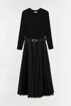 Simkhai Abilene Mixed Media Maxi Dress In Black