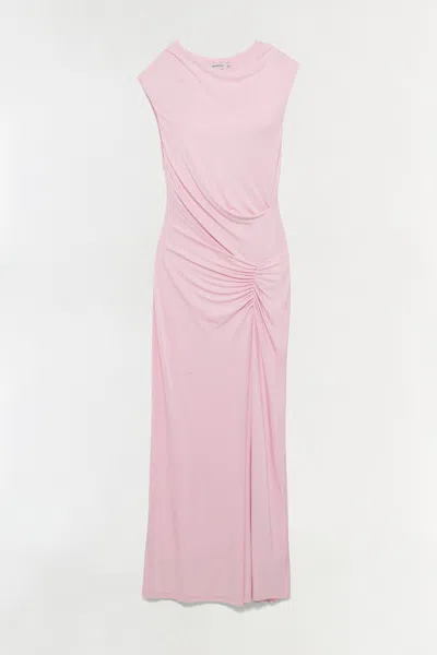 Simkhai Acacia Draped Jersey Midi Dress In Pink