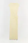 Simkhai Acacia Cowl-neck Gathered Maxi Dress