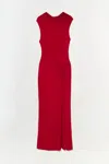 Simkhai Acacia Sleeveless Midi Dress In Cherry