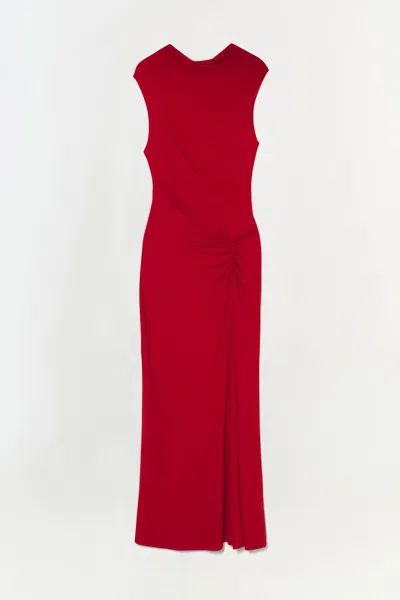 Simkhai Women's Acacia Jersey Midi Dress In Crimson