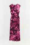Simkhai Women's Acacia Jersey Midi Dress In Sangria Botanical