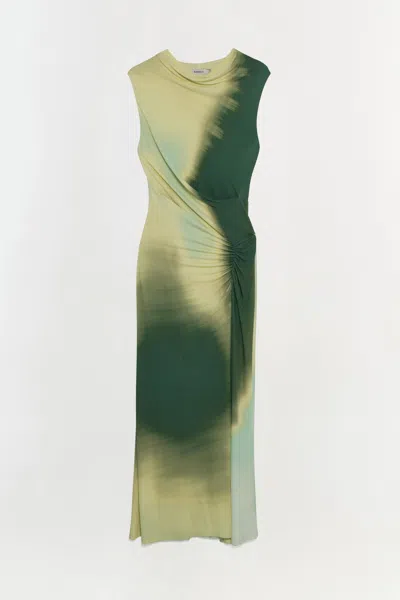 Simkhai Women's Acacia Jersey Midi Dress In Sea Glass Sunset Print