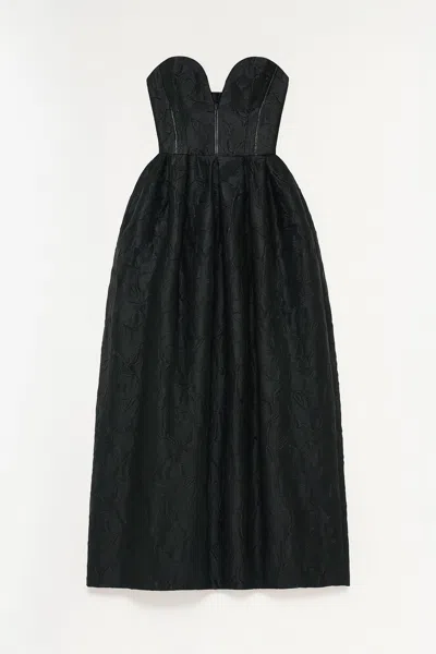 Simkhai Women's Adeena Jacquard Bustier Gown In Black